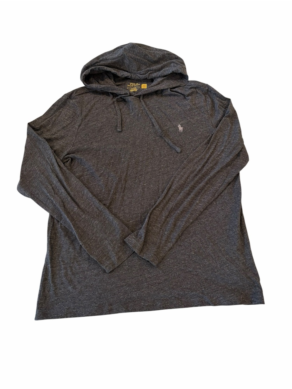 Polo Ralph Lauren Hooded‎ T Shirt Men’s Medium Gray Lightweight Long Sleeve